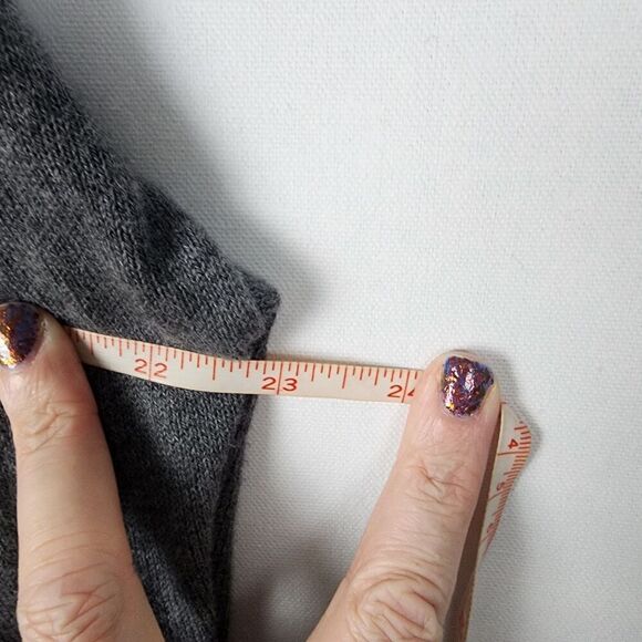 Sparrow Gray Ruffled Cotton & Cashmere Open Front Cardigan Sweater Size Small P - Picture 5 of 6